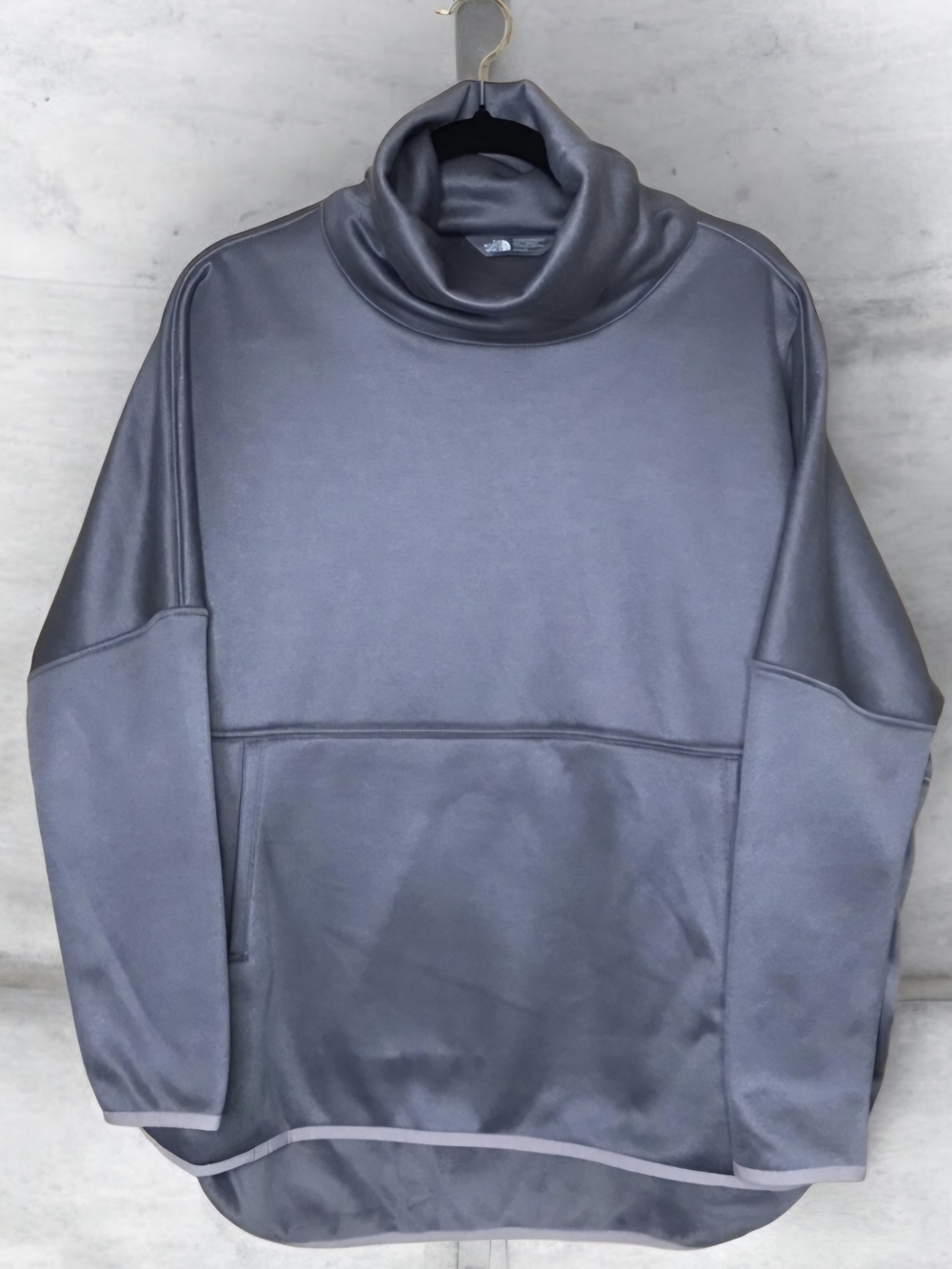 The North Face Poncho Sweater Womens Small/Med Teal Slacker Funnel Neck Pullover